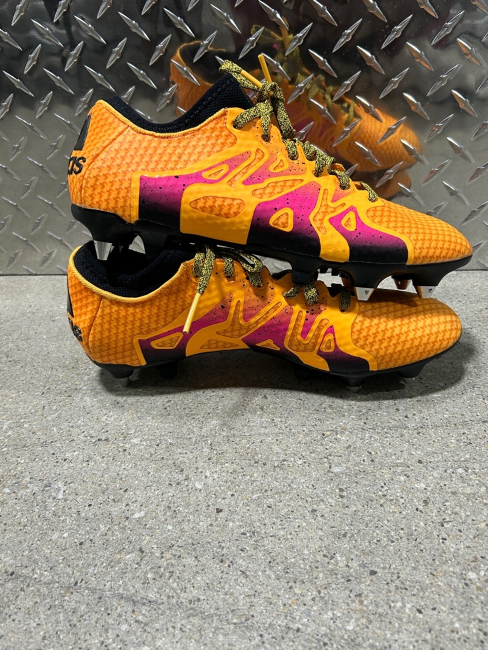 Adidas X 15+ Primeknit FG/AG S77878 Men’s Size 6.5 Orange & Pink